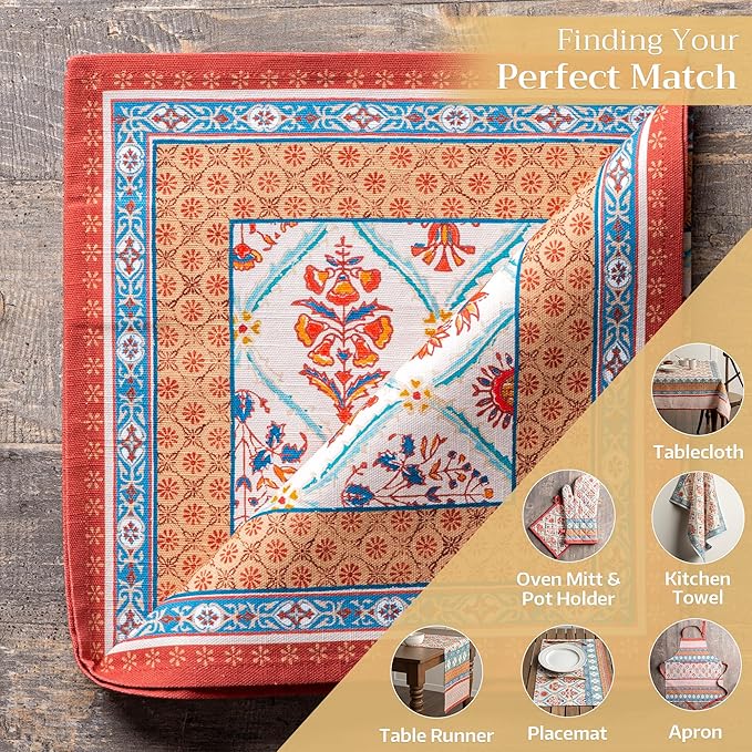 Maison d' Hermine Cloth Napkins Set of 4 100% Cotton Everyday Reusable Square Napkins Cloth Washable, Dinner, Party, Wedding, Restaurant (Romane, 20" x 20")