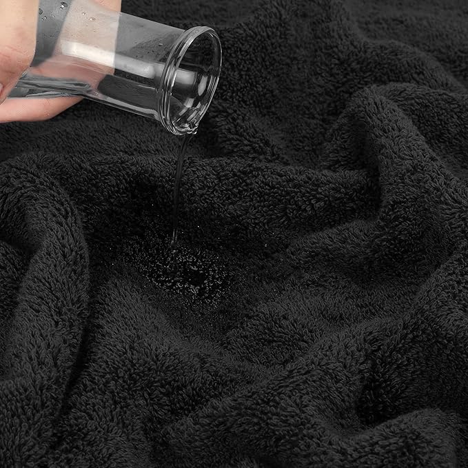 Cotton Paradise 100% Cotton 40x80 Oversized Bath Sheet, Extra Large Turkish Bath Towels for Bathroom, Black Bathsheet
