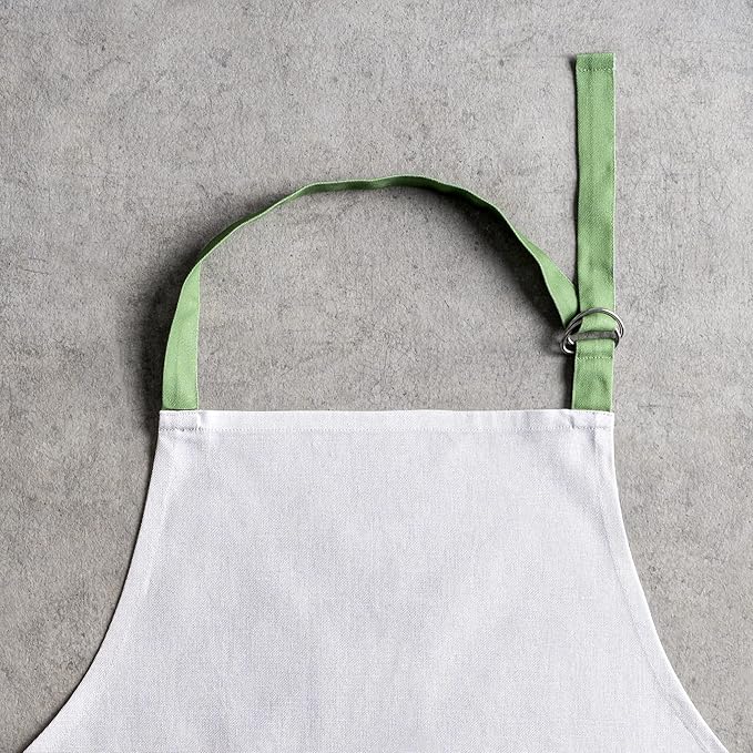 Maison d' Hermine 100% Cotton Apron for women with Pocket Kitchen Chef Apron for Men Cooking Gardening Server Waitress