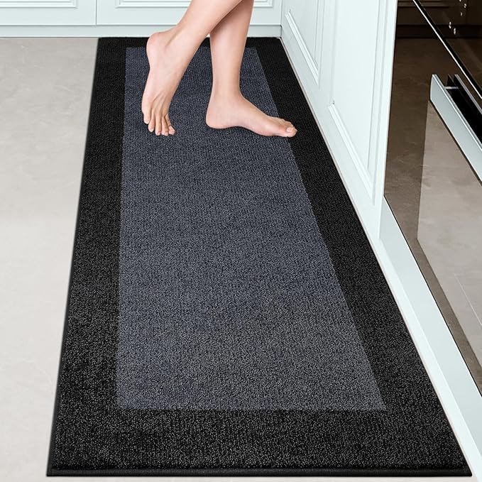 Machine Washable Kitchen Rug 24" x 70", Non Slip Kitchen Mat for Floor, Absorbent Entrance Runner Rug for Bedroom, Hallway, Bathroom, Door (Roll Packing)