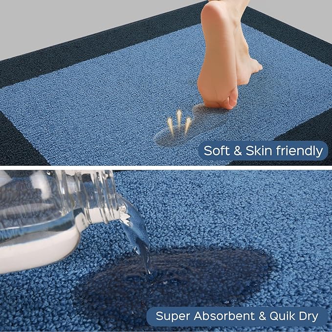 Machine Washable Kitchen Rug 32" x 72", Non Slip Indoor Door Rug, Absorbent Entrance Runner Rug for Bedroom, Hallway, Bathroom, Floor (Roll Packing)