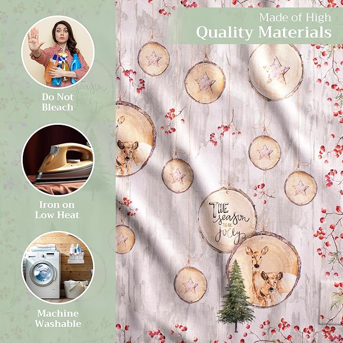 Maison d' Hermine Cloth Napkins Set of 4 100% Cotton Everyday Reusable Square Napkins Cloth Washable, Dinner, Party, Wedding, Restaurant (Mountain Life, 20" x 20")