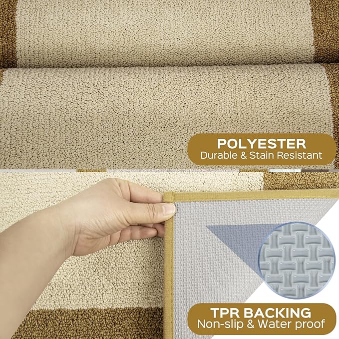 Machine Washable Runner Rug 24" x 84", Non Slip Kitchen Mat for Floor, Absorbent Entryway Rug for Kitchen, Bedroom, Hallway, Bathroom, Door (Roll Packing)