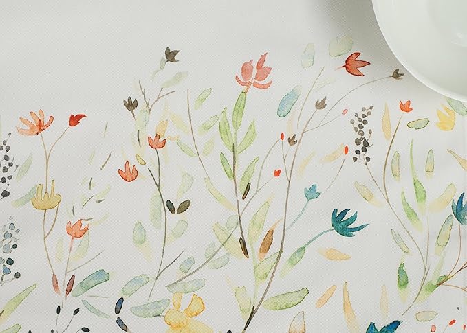 Maison d' Hermine Placemats Set of 2 100% Cotton Washable Cloth Place Mats, Reusable Table Mats for Kitchen Dining Decoration, Party, Wedding, Restaurant Spring/Summer (Colmar, 13" x 19")