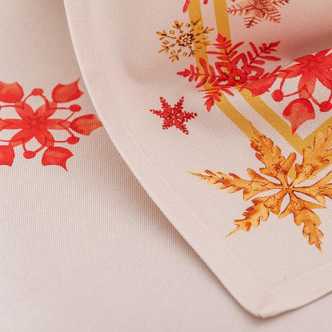 Maison d' Hermine Cloth Napkins Set of 4 100% Cotton Everyday Reusable Square Napkins Cloth Washable, Dinner, Party, Wedding, Restaurant (Crystal Star, 20" x 20")