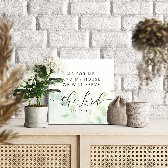 Christian Gifts, As For Me And My House We Will Serve The Lord Wooden Box Sign, Christian Home Décor Gifts for Family, Friends, etc., Thanksgiving, Christmas Gifts, Christian Decorations.(053)