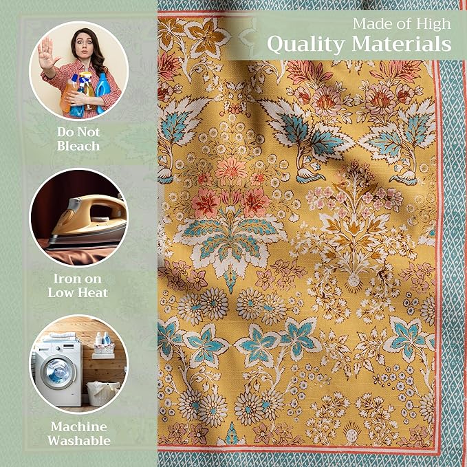 Maison d' Hermine Cloth Napkins Set of 4 100% Cotton Everyday Reusable Square Napkins Cloth Washable, Dinner, Party, Wedding, Restaurant, Spring/Summer (Marquise, 20" x 20")