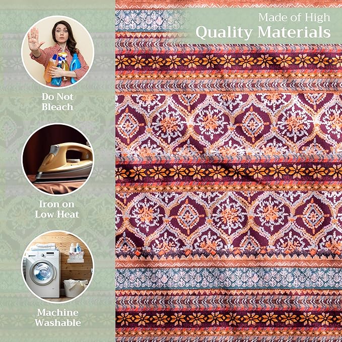 Maison d' Hermine Cloth Napkins Set of 4 100% Cotton Everyday Reusable Square Napkins Cloth Washable, Dinner, Party, Wedding, Restaurant (Fair Isle, 20" x 20")