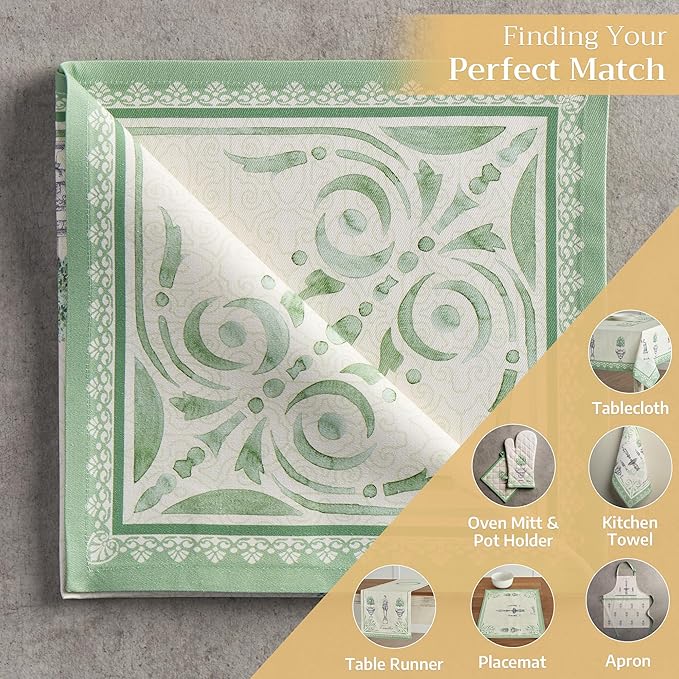 Maison d' Hermine Cloth Napkins Set of 4 100% Cotton Everyday Reusable Square Napkins Cloth Washable, Dinner, Party, Wedding, Restaurant, Spring/Summer (Jardin Du Roy, 20" x 20")