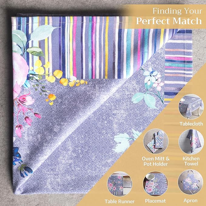 Maison d' Hermine Cloth Napkins Set of 4 100% Cotton Everyday Reusable Square Napkins Cloth Washable, Dinner, Party, Wedding, Restaurant, Spring/Summer (Sweet Rose Lavender - Lush, 20" x 20")