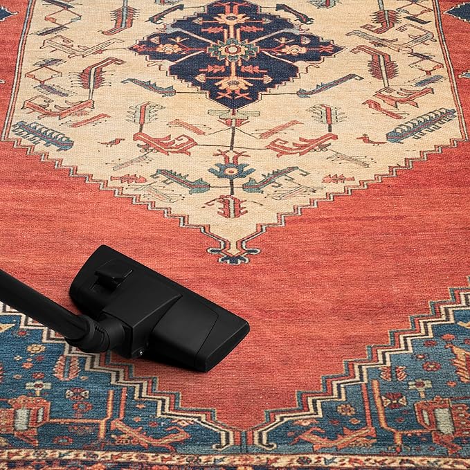 Keen Home Design 2x3 Rug - Machine Washable Entry Rug with Non-Slip Backing, Ideal for Enteryway, Kitchen, Bathroom, Laundry Room - Vintage, Easy Clean, Durable, Low Pile Rug - (2' x 3')