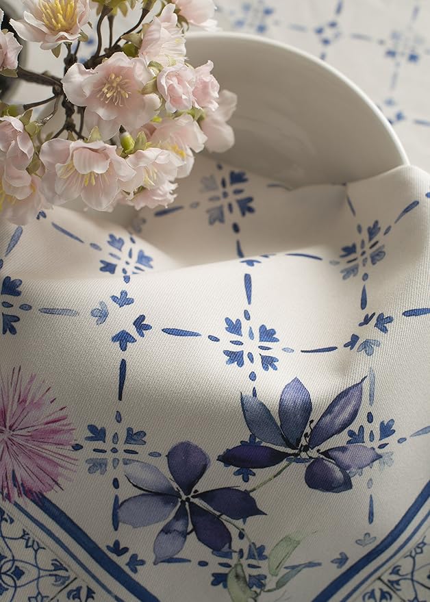 Maison d' Hermine Cloth Napkins Set of 4 100% Cotton Everyday Reusable Square Napkins Cloth Washable, Dinner, Party, Wedding, Restaurant, Spring/Summer (Faience, 20" x 20")