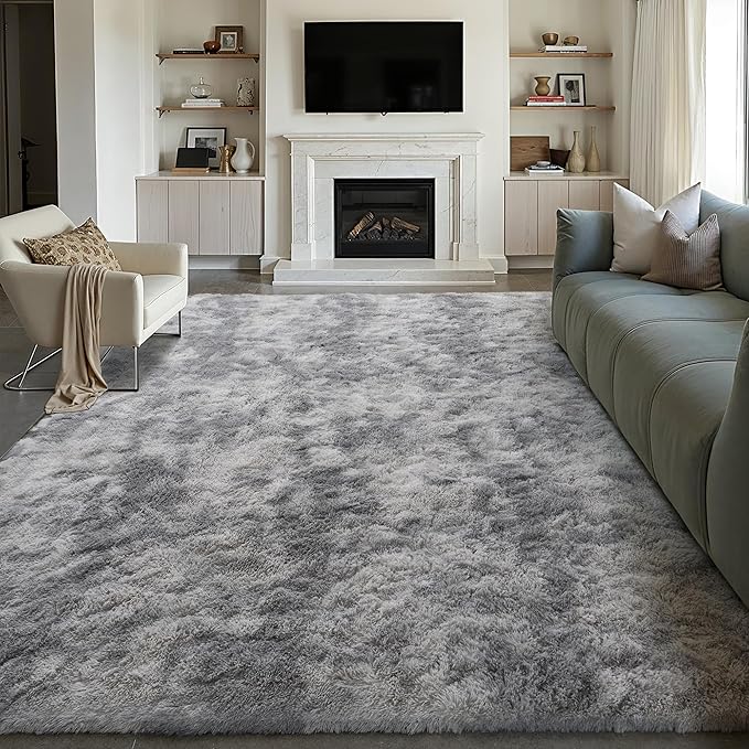 Large Area Rugs 6 x 9 for Living Room, Shag Rug Washable Non-Slip Large Area Rug Super Soft Indoor Fuzzy Carpet Fluffy Rugs for Bedroom Home Aesthetic Decor