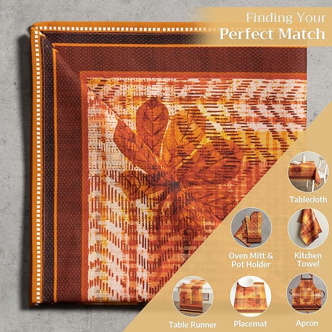 Maison d' Hermine Cloth Napkins Set of 4 100% Cotton Everyday Reusable Square Napkins Cloth Washable, Dinner, Party, Wedding, Restaurant (Thanksgiving Tartan, 20" x 20")