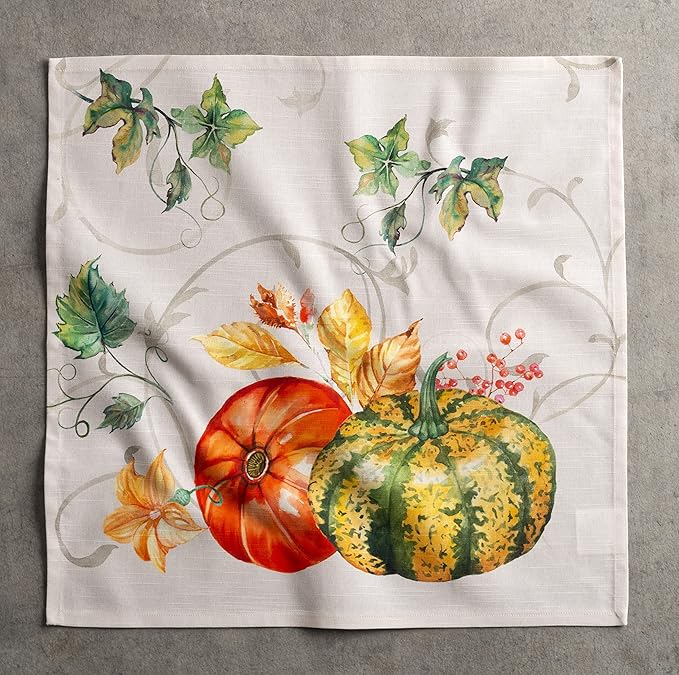 Maison d' Hermine Cloth Napkins Set of 4 100% Cotton Everyday Reusable Square Napkins Cloth Washable, Dinner, Party, Wedding, Restaurant (Lumina, 20" x 20")