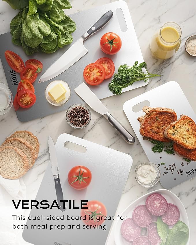 Titanium Cutting Board,100% Pure Titanium Kitchen Cutting Board, Non-Toxic & Dishwasher Safe, Durable and Hygienic for Meat, Fruit & Vegetables (16L*10.1W)