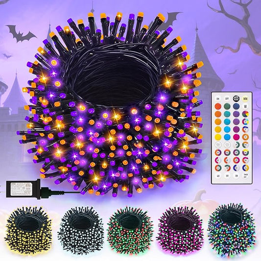 LitHome 66ft 200Led Color Changing String Lights with Remote,35 Colors RGB Christmas Lights with Timer,Dimmable Led String Light Outdoor,Xmas Tree Light Indoor Plug in for Halloween Fall Party Decor