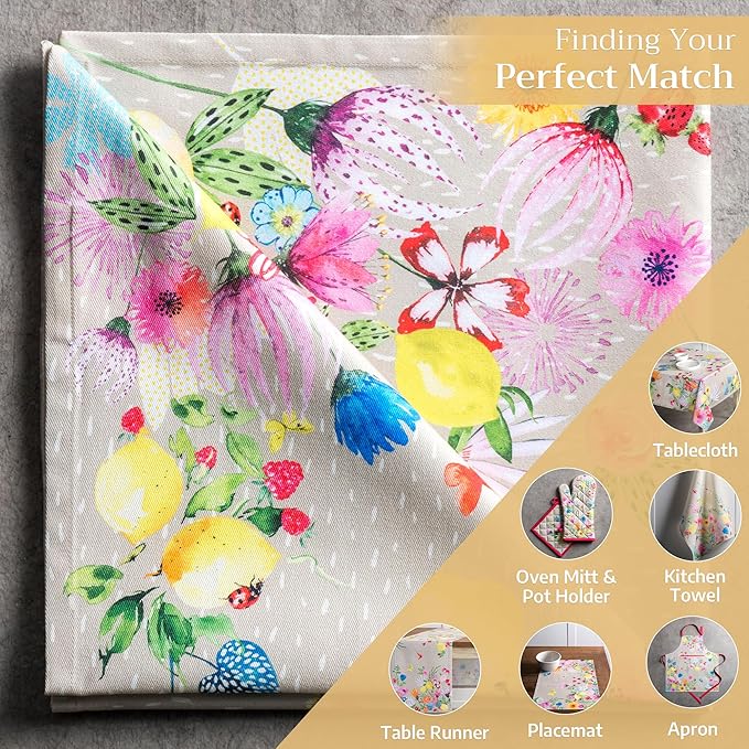 Maison d' Hermine Cloth Napkins Set of 4 100% Cotton Everyday Reusable Square Napkins Cloth Washable, Dinner, Party, Wedding, Restaurant, Spring/Summer (Jardin D'Ete - Fog, 20" x 20")