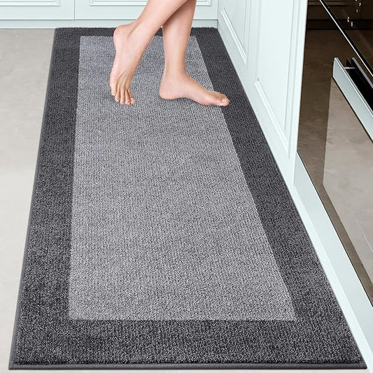 Machine Washable Kitchen Rug 32" x 72", Non Slip Indoor Door Rug, Absorbent Entrance Runner Rug for Bedroom, Hallway, Bathroom, Floor (Roll Packing)