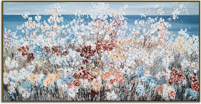 Yihui Arts Framed Flower Canvas Wall Art Enhance Home Decor