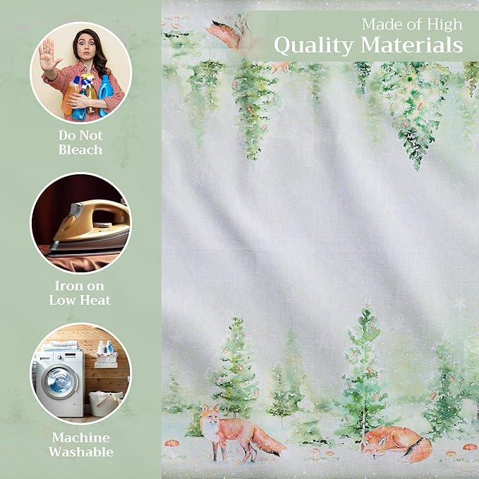 Maison d' Hermine Cloth Napkins Set of 4 100% Cotton Everyday Reusable Square Napkins Cloth Washable, Dinner, Party, Wedding, Restaurant (Winter Mornings, 20" x 20")