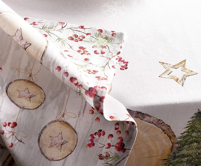 Maison d' Hermine Cloth Napkins Set of 4 100% Cotton Everyday Reusable Square Napkins Cloth Washable, Dinner, Party, Wedding, Restaurant (Mountain Life, 20" x 20")