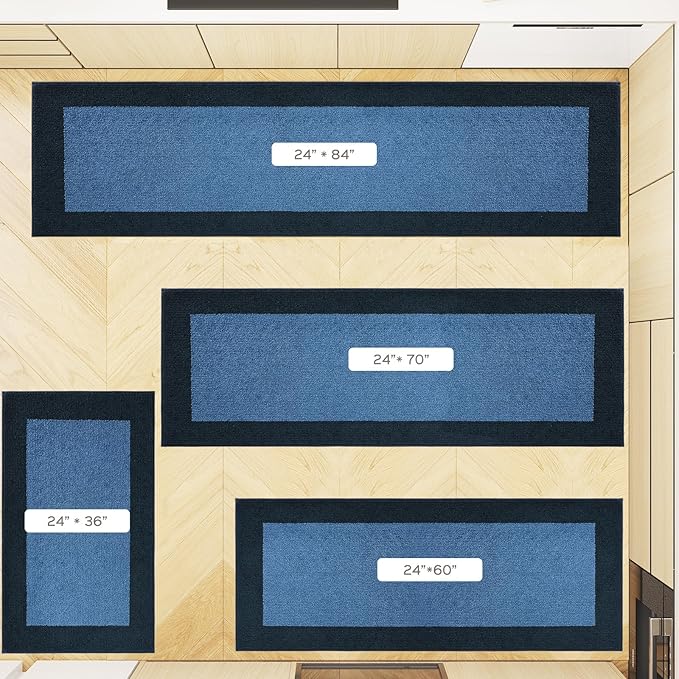 Machine Washable Throw Rug 24" x 36", Non Slip Kitchen Mat for Floor, Absorbent Entryway Rug for Kitchen, Bathroom, Door