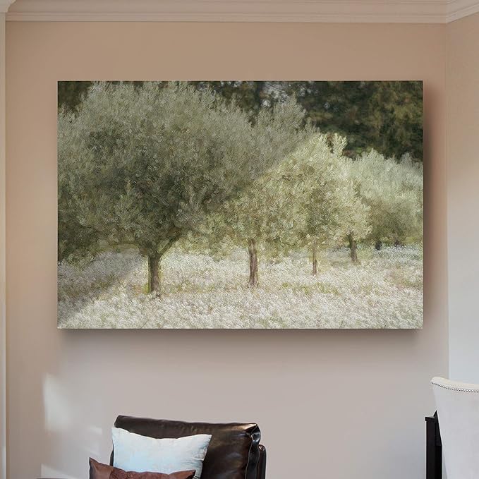 Renditions Gallery Canvas Wall Art Paintings & Prints Paintograph Olive Trees Abstracr Nature Artwork for Living Room Office Wall Decor - 24"X36" LT08