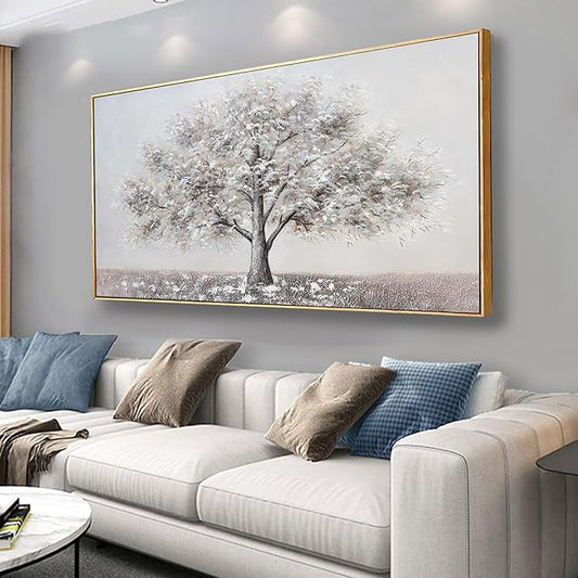 Room Decor Abstract Art Wall Decor Tree of Life Canvas Wall Art Unique Wall Decor Framed Artwork Modern Aesthetic Suitable for Living Room Bedroom and Office Home Decor 28x59 In