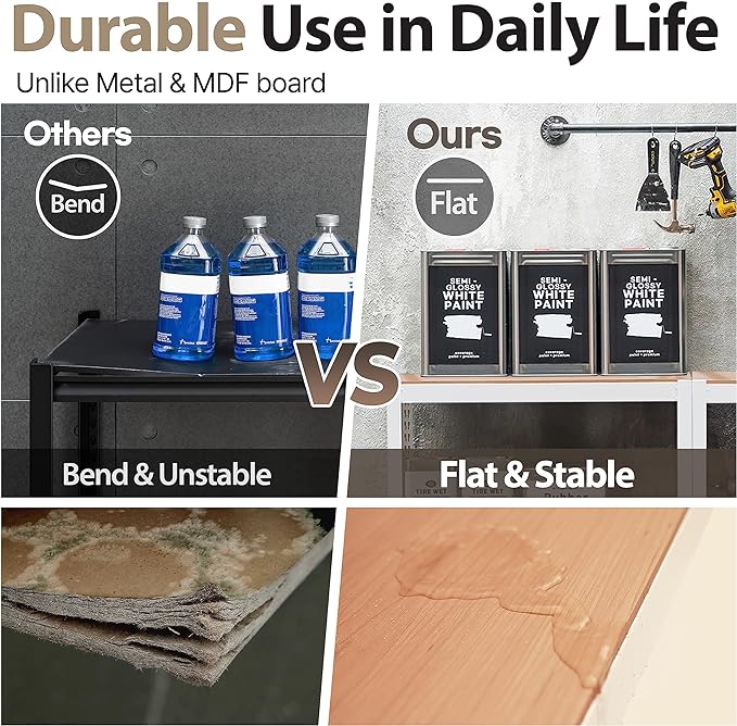 HOMEDANT House Lift-Beam White Boltless Heavy Duty Garage Storage Shelving Adjustable 5-Tier Metal Shelves Laminated Shelf Industrial Utility Rack Pantry 48.1" W x 24.4" D x 71.3" H 1Pack