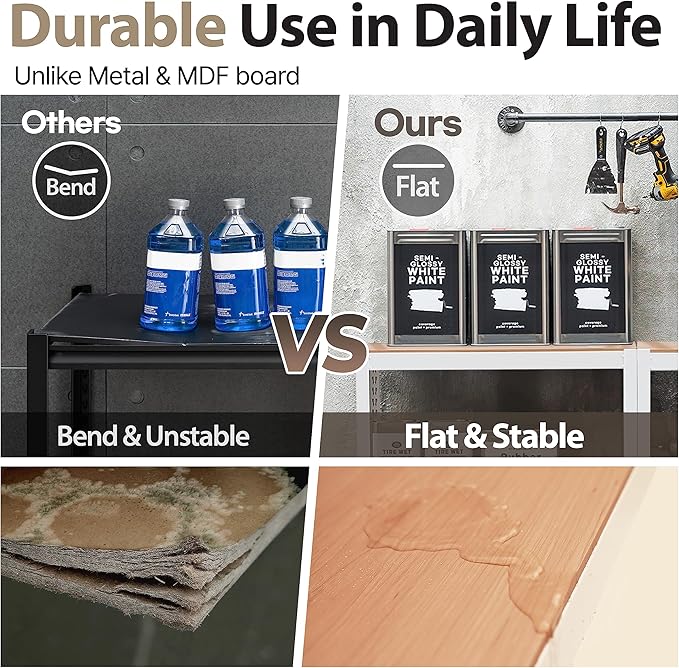 HOMEDANT House White 48" Wide Boltless Heavy Duty Garage Storage Shelving Adjustable 5-Tier Metal Shelves Laminated Organization Shelf Industrial Utility Rack Pantry Shed Office Store 1Pack