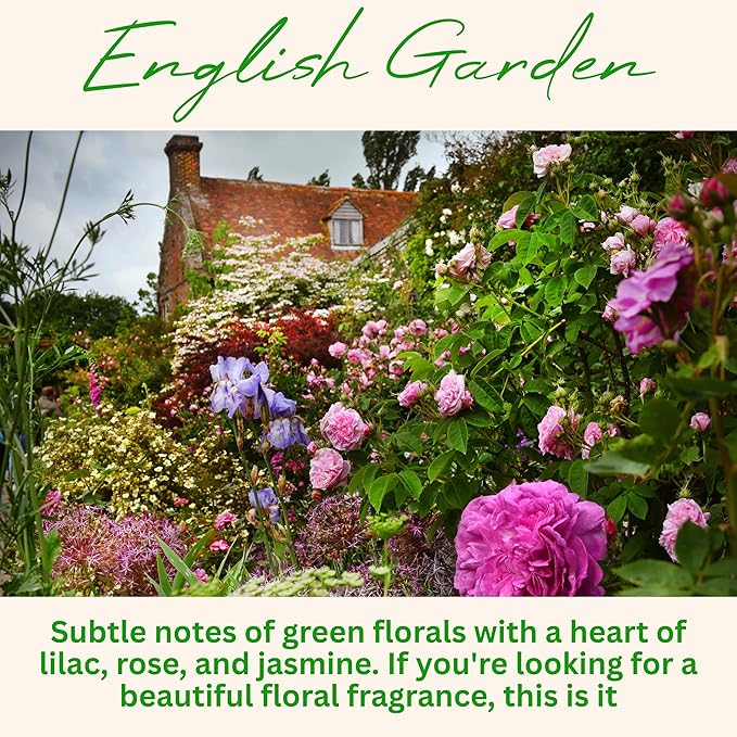 Wickless Candles for Candle Warmer Lamp, Many Scents to Choose, 100% Non-Toxic Soy Wax, Scented Candle Melts for Warming Plate, Handmade in The USA (English Garden)