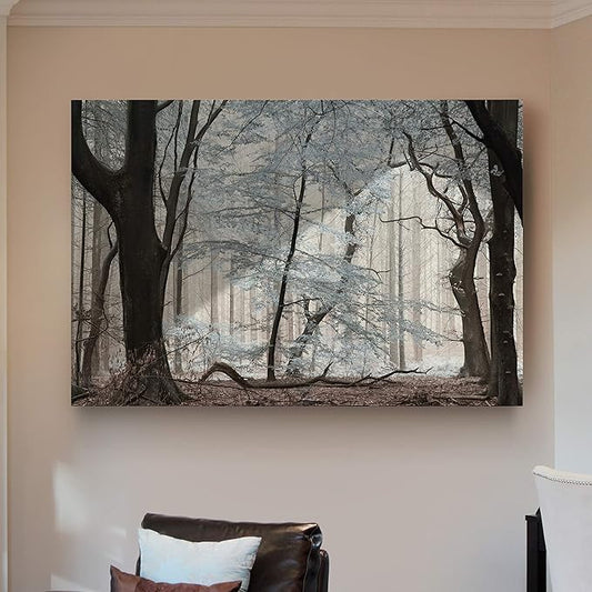 Renditions Gallery Canvas Nature Art Prints for Home Dried Forest Trees Modern Paintings for Bedroom Living Room Office Wall Decor - 12"X18" LT08