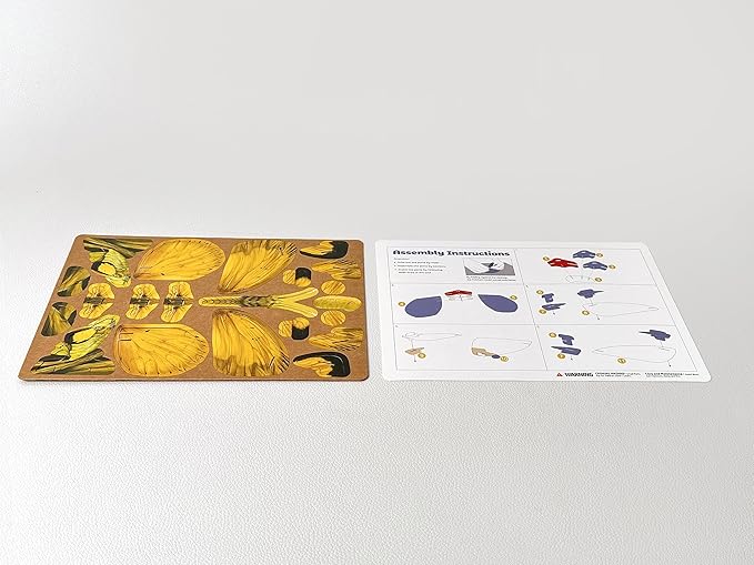 Fidget Toys Eco-Friendly 3D Paper Puzzles for Educational STEM Activities and Early Learning - Ideal Sensory Toys Gifts for Kids 7+(Grass Yellow)……