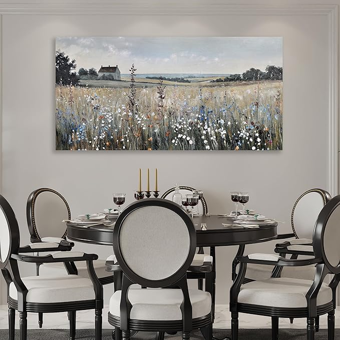 Glvzygy Canvas Wall Art Vintage Decor Artwork Classical Oil Painting Canvas Prints Vintage Landscape Wall Art Suitable for Living Room Bedroom and Office Home Decor Painting 29"x58"