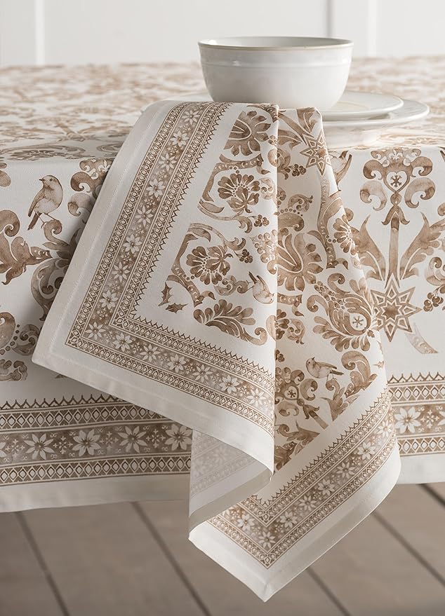 Maison d' Hermine Cloth Napkins Set of 4 100% Cotton Everyday Reusable Square Napkins Cloth Washable, Dinner, Party, Wedding, Restaurant (Allure, 20" x 20")