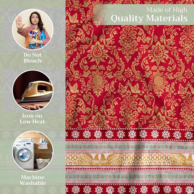 Maison d' Hermine Cloth Napkins Set of 4 100% Cotton Everyday Reusable Square Napkins Cloth Washable, Dinner, Party, Wedding, Restaurant (Sofia, 20" x 20")