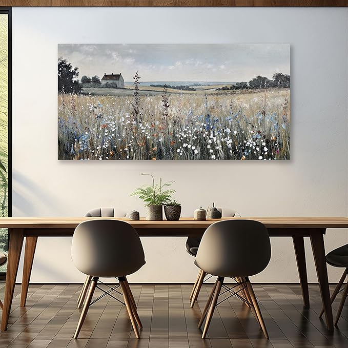 Glvzygy Canvas Wall Art Vintage Decor Artwork Classical Oil Painting Canvas Prints Vintage Landscape Wall Art Suitable for Living Room Bedroom and Office Home Decor Painting 24"x48"