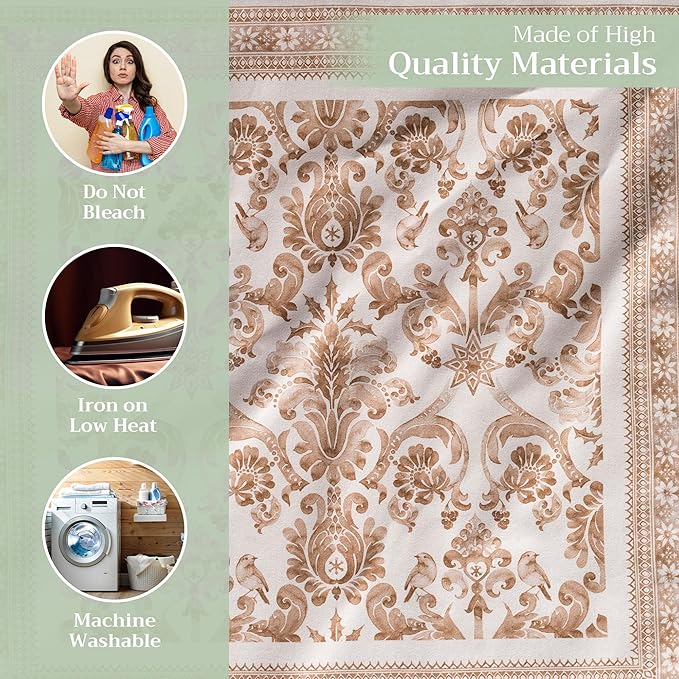 Maison d' Hermine Cloth Napkins Set of 4 100% Cotton Everyday Reusable Square Napkins Cloth Washable, Dinner, Party, Wedding, Restaurant (Allure, 20" x 20")