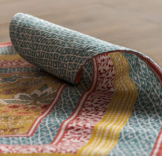 Maison d' Hermine Placemats Set of 4 100% Cotton Washable Cloth Place Mats, Reusable Table Mats for Kitchen Dining Decoration, Party, Wedding, Restaurant Spring/Summer (Marquise, 13" x 19")