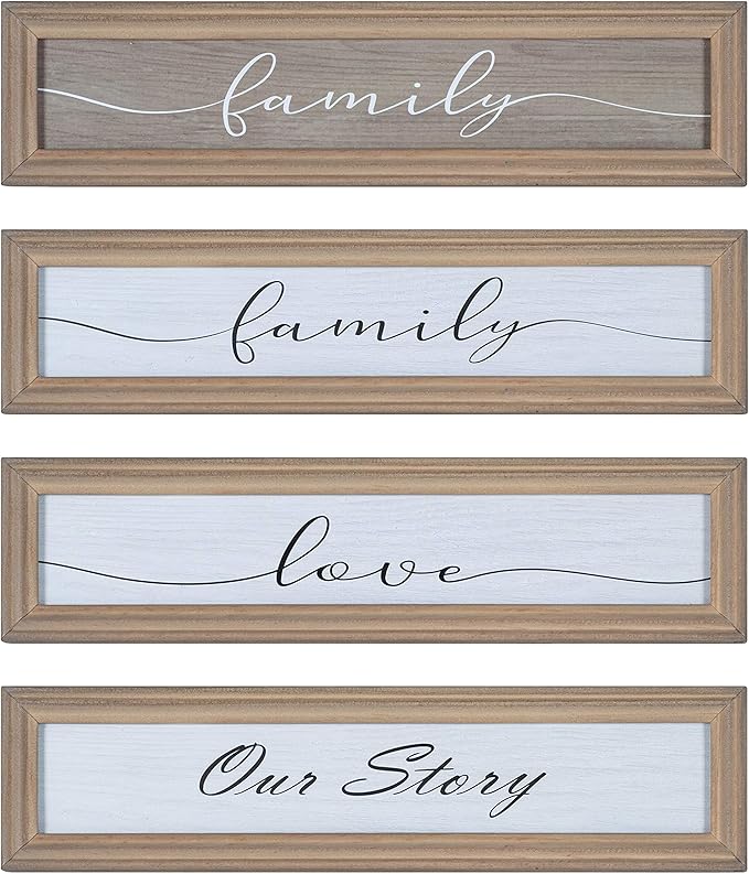 Kate and Laurel Bordeaux Expressions Wall Decor Collection, Set of 10, Industrial Farmhouse Finishes, Assorted Size Frames and Decorative Wall Accents