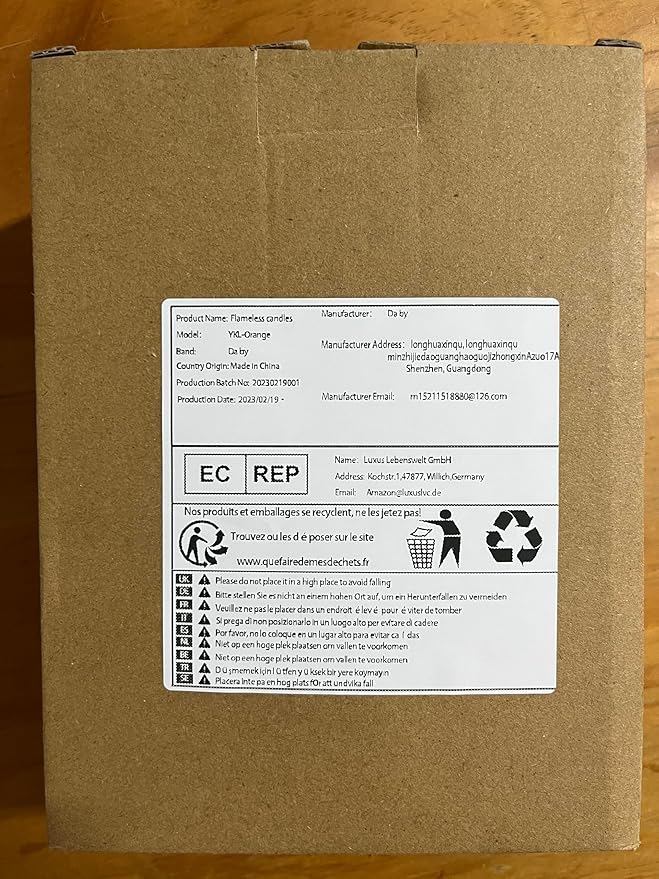 Da by Flickering Flameless Candles with Remote,Acrylic LED Candles with Embedded Star String,Battery Operated Candle, for Home and Holiday Decoration Set of 3（Orange）