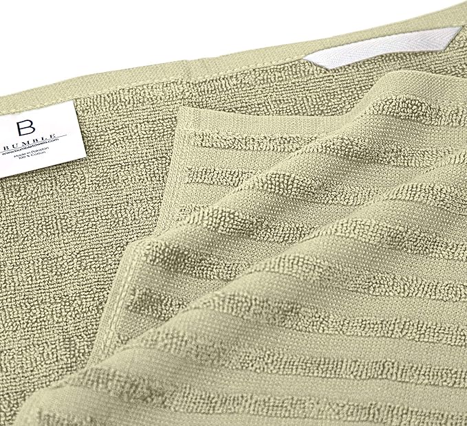 Premium Kitchen Towels (20”x 28”, 6 Pack) | Large Cotton Kitchen Hand Towels | Dish Towels | Flat & Terry Towel | Kitchen Towels | Highly Absorbent Tea Towels Set with Hanging Loop | Sage Green