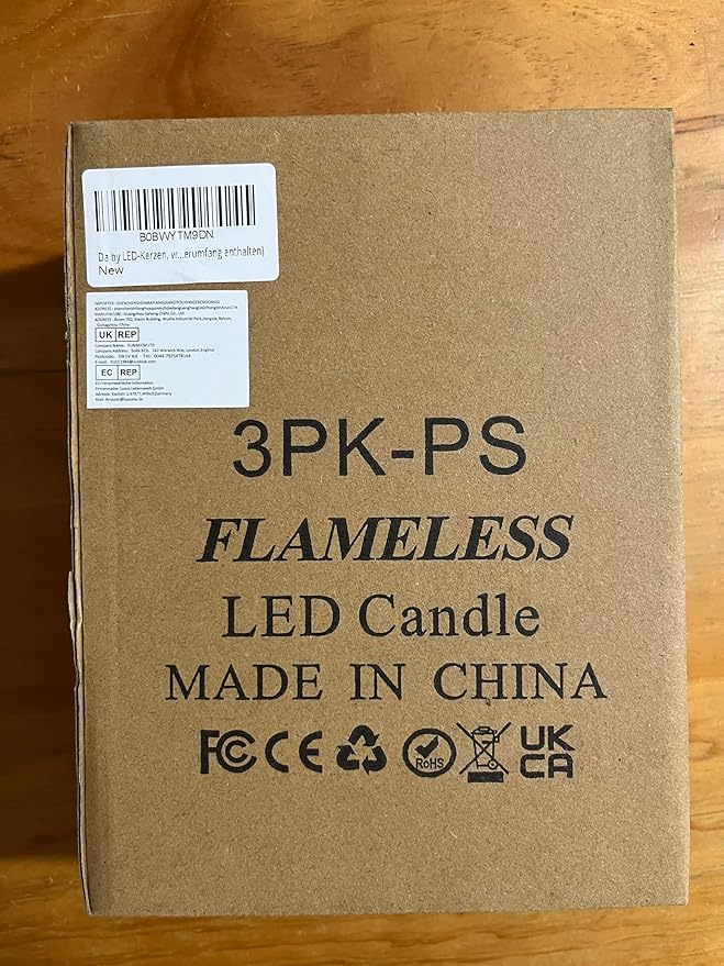 Da by Flickering Flameless Candles with Remote,Acrylic LED Candles with Embedded Star String,Battery Operated Candle, for Home and Holiday Decoration Set of 3（Ivory）