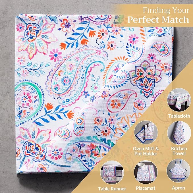 Maison d' Hermine Cloth Napkins Set of 4 100% Cotton Everyday Reusable Square Napkins Cloth Washable, Dinner, Party, Wedding, Restaurant, Spring/Summer (Indian Floral, 20" x 20")