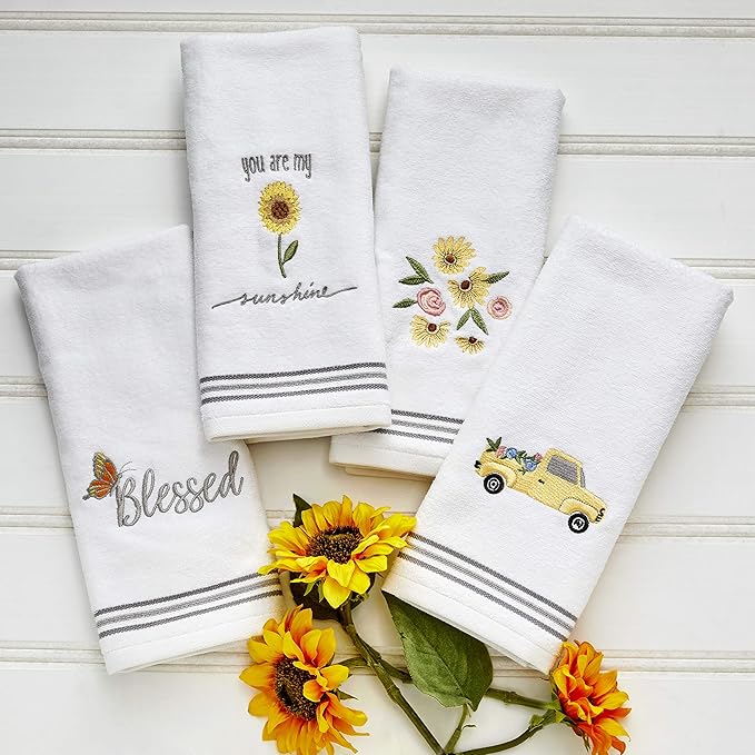 SKL Home by Saturday Knight Ltd. Sunshine Hand Towel (2-Pack), White