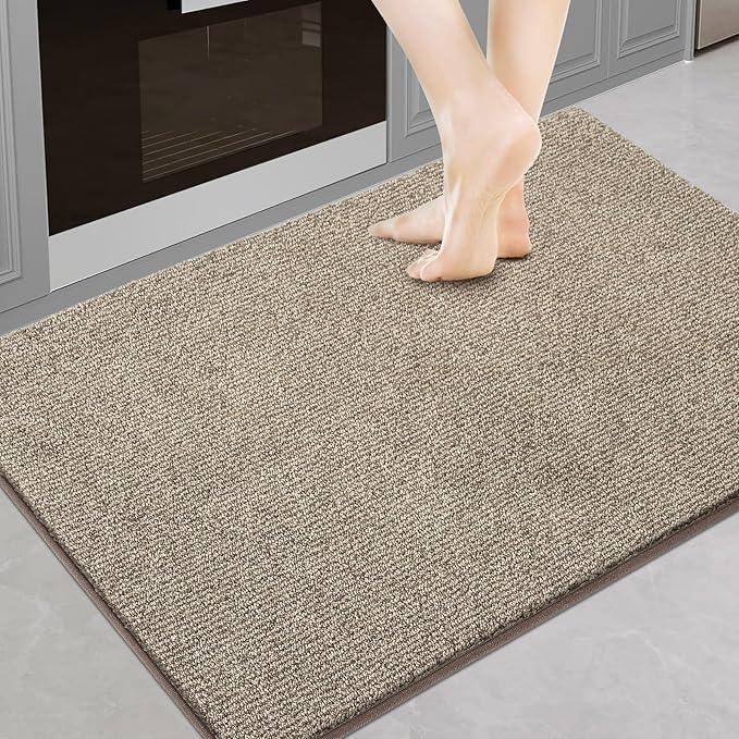 Washable Kitchen Rug 24" x 35.5" / 60cm x 90cm, Non Slip Kitchen Mat for Floor, Absorbent Indoor Entryway Rug for Laundry, Bathroom, Bedroom