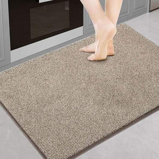 Washable Kitchen Rug 24" x 35.5" / 60cm x 90cm, Non Slip Kitchen Mat for Floor, Absorbent Indoor Entryway Rug for Laundry, Bathroom, Bedroom
