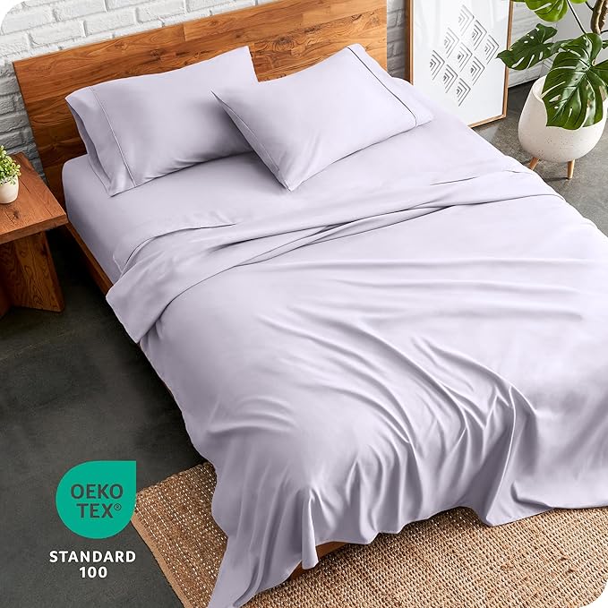 Bare Home Full Sheet Set - 1800 Ultra-Soft Microfiber Full Bed Sheets - Double Brushed - Deep Pockets - Easy Fit - 4 Piece Set - Bed Sheets (Full, Light Lavender)