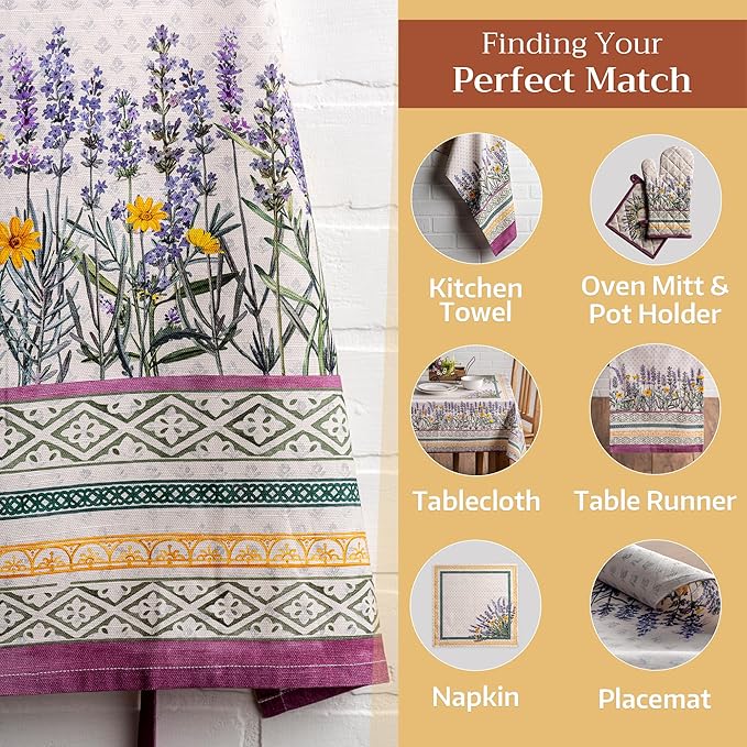 Maison d' Hermine 100% Cotton Apron for women with Pocket Kitchen Chef Apron for Men Cooking Gardening Server Waitress